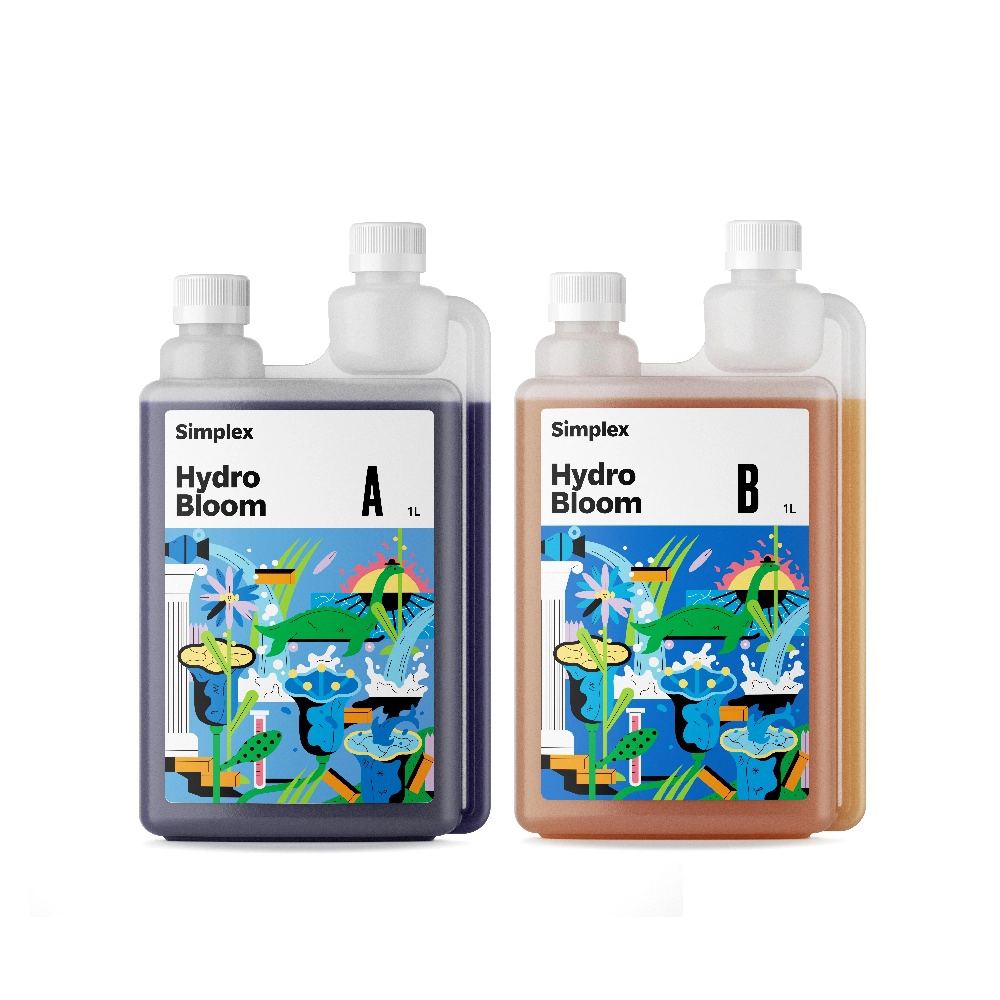 органоминеральные удобрения simplex hydro bloom a+b 1л 