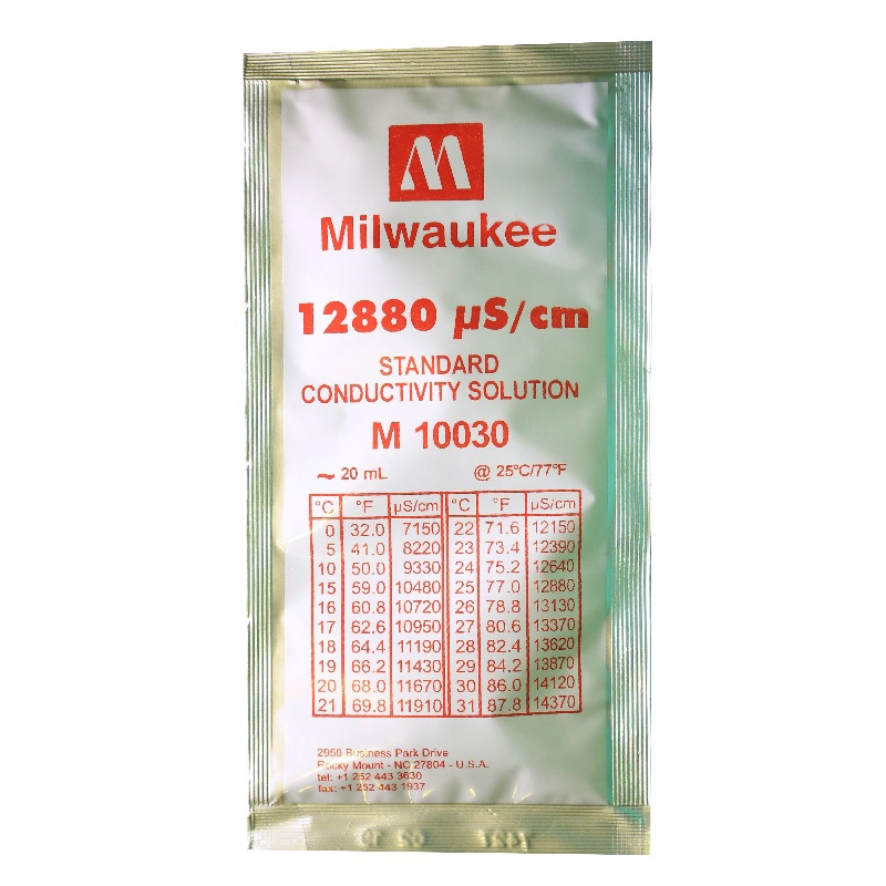 12880µs/cm conductivity calibration solution 20мл milwaukee 