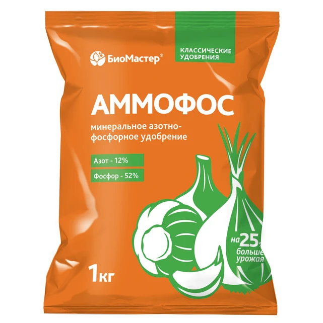 аммофос, n-12, p-52, гум., 1кг 