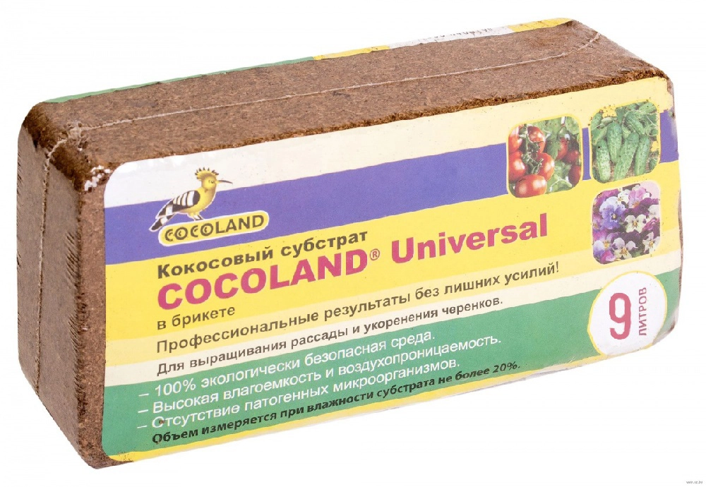 кокосовый брикет cocoland universal 9л 