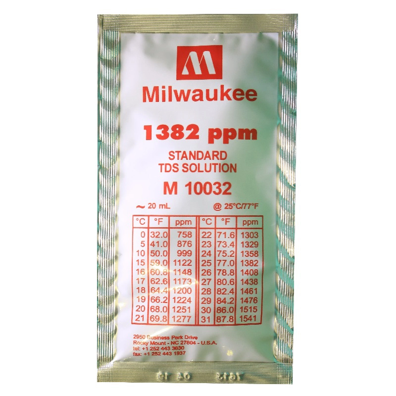 1382ppm tds calibration solution 20мл milwaukee 