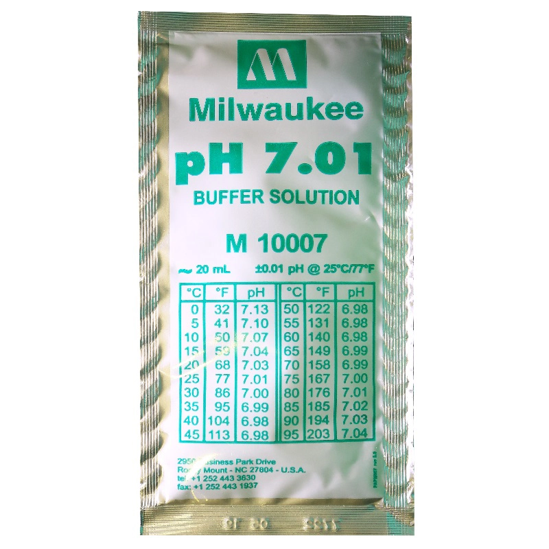 ph 7.01 calibration buffer solution 20мл milwaukee 
